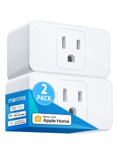 meross Smart Plug Mini 15A & Reliable Wi-Fi Support Apple HomeKit Siri Alexa Echo Assistant and Nest Hub App Control Timer No Hub Needed 2.4G WiFi Only 2 pack