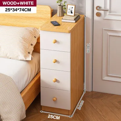 Narrow Bedside Table For Bedroom Simple Modern Bedside Cabinet With Drawer Corner Storage Cabinet