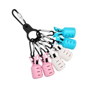 WAPKTY 6pcs Kits With Carabiner Squid Jig Fishing Tackle Webfoot Octopus Egi Hooks Cover Universal Cuttlefish Umbrella Lure Cap