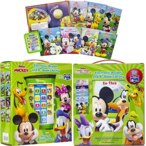Disney Mickey Mouse - Me Reader Electronic Reader and 8 Sound Book Library - PI Kids Hardcover – Sound Book
