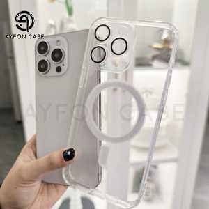 CASE IMPACT MAGNETIC CLEAR LENSA PROTECTION FOR IPHONE 15 15PRO 15PROMAX 14 14PRO 14PROMAX 13 13PRO 13PROMAX - AYFONE CASE AF-010