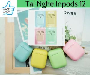 Tai nghe bluetooth không dây Inpods 12 TWS nút cảm ứng âm thanh HIFI có mic đàm thoại cho Android iOS