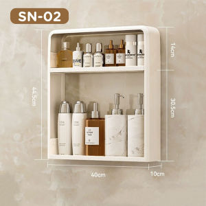 ชั้นวางของติดผนัง ชั้นอเนกประสงค์ ไม่ต้องเจาะ ชั้นวาง ตู้เก็บของ ชั้นวางของในห้องน้ำ รุ่น ZG-01