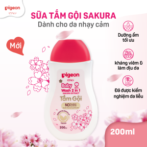 Tắm Gội Dịu Nhẹ 2in1 Sakura Pigeon 200ml