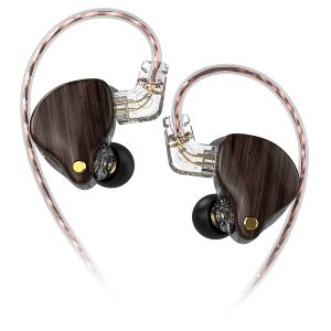nes Q1 Pro Universal 3.5mm Wooden Earphone In Ear Sports Music HiFi Headphone Wired Subwoofer Headset Earbuds with Microphone