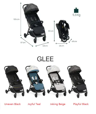 Chicco Glee Lightweight Compact Auto Fold Stroller(Newborn to 22 Kg)