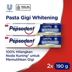 Pepsodent Pasta Gigi Complete 8 Plus Whitening 190 g x2