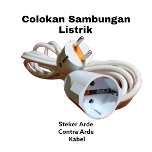 Kabel Sambungan Listrik Extension LUMENT Panjang Kabel 3 Meter + Contra Arde + Steker Arde