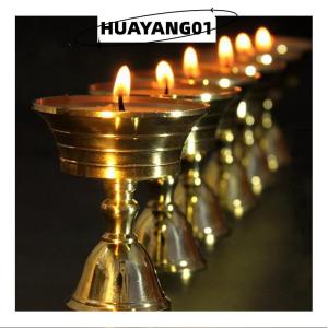 HUAYANG01 [2023 new HOT FASHION] lazlook Multi-Size Golden copper Alloy candle Holder แท่งเทียนประดับบ้าน