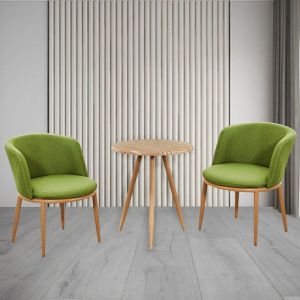 Yali Home Set CoffeeTable and Chair small apartment Dining set balcony leisure Nordic wind Coffee shop fabric and Steel