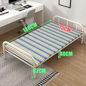 【ส่งจากกรุงเทพ 】เตียงพับ เตียงพับได้ เตียงนอนพับได้ เตียงพับนอนกลางวัน เตียงพกพาดงาย เรียบง่าย พับง่าย ไม่ต้องประกอบ รับน้ำหนักได้300ปอนด์ เตียงเหล็กพับ เตียงเดี่ยว แบบพกพา เตียงพับ เตียงพับนอนกลางวัน เตียงพกพาดงาย เรียบง่าย