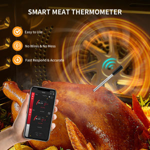 Wireless Smart Meat Thermo-meter For BBQ Bluetooth Meat Therm-ometer 150 Feet Meat Grill Therm-ometer With APP