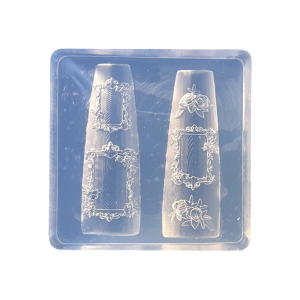 2pcs/1pc Reusable Silicone Nail Molds For Creating Intricate 3D Photo Frame Designs Manicure Art Decoration Mould