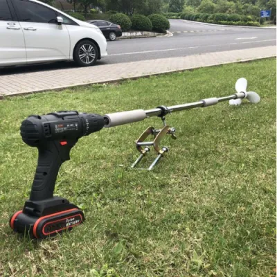 Bộ động Cơ Mái Chèo Dài 1m lắp Thuyền Kayak Thuyền phao bơm hơi động cơ pin máy khoan (Electric Drill)