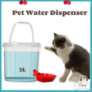 3L Large Capacity Pet Water Dispenser Unplugged Transparent Cat Water Fountain Bekas Air Kucing