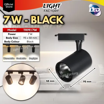 🔥HOT🔥 Lampu Track Light LED 7W 12W 20W 35W Black/White COB LED Spotlight Lampu Trek Daylight / Coolwhite / Warmwhite