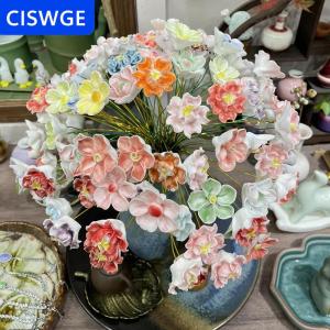 [COD] CISWGE Hoa gốm jingdezhen hoa mô phỏng thủ công nhiệt độ cao cuộc sống vĩnh cửu trang trí hoa quà tặng sáng tạo nhà furn