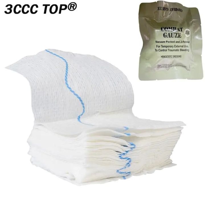 Kaolin Dressing Gauze Combat Hemostatic Emergency Trauma Soluble For