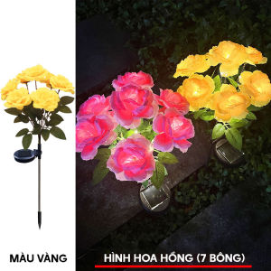 Đèn trang trí năng lượng mặt trời hoa hồng tích kiệm điện bóng siêu sáng chống thấm nước - DA3154
