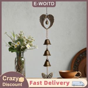 【CHANGXIANG3】 Bướm cổ điển hợp kim gió Chime treo trang trí nội thất nhà tường cửa trang trí kim loại chuông Mặt dây chuyền ngoài trời Vườn cửa Knob Charm