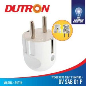 Steker Arde DUTRON Oval Putih - DV-SAB-01 ORIGINAL