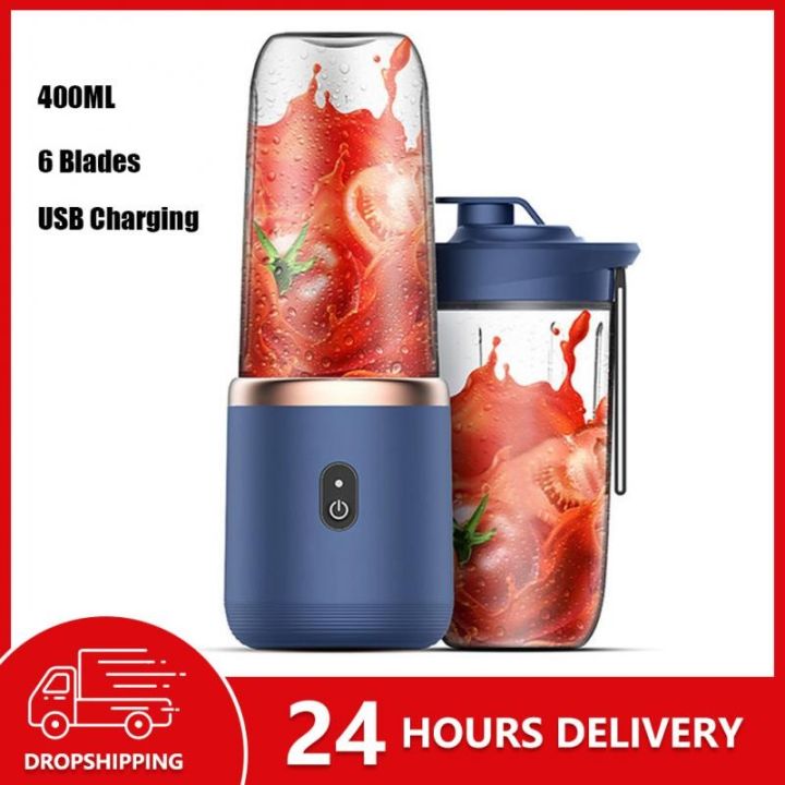 Double Cup Multifunction Usb Fruit Mixers Juicers Portable Electric