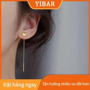 YIBAR 1 Cặp Xu Hướng Dây Dài Tua Chủ Đề Chuỗi Leo Lên Sao Trái Tim Hạt Mặt Dây Chuyền Thả Bông Tai Cho Phụ Nữ Thẳng Treo Tai Đồ Trang Sức