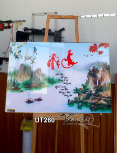 Tranh công ơn cha mẹ treo tường Tranh tranh thư pháp ông bà cha mẹ tranh chữ thư pháp tổ tiên tranh thờ cha mẹ tranh cha mẹ treo tường tranh tri ân cha mẹ tranh thư pháp treo tường UT280