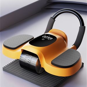 TopStyle Ab Wheel Ab Roller Wheels Plank Trainer 2 in1 Abdominal Core Roller Automatic Rebound Olahraga Gym Fitness Push Up