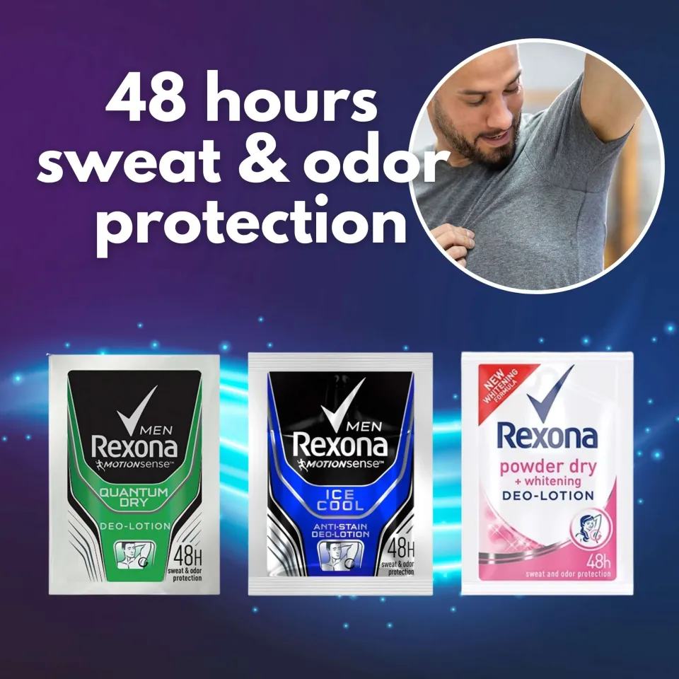 REXONA Deolotion 3ml 12+6 sachets 12 Powder Dry 3 Ice Cool 3 