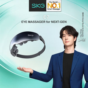 SKG E7 Eye Massager Smart Heated Eye Massager for Migraines Adaptive Temple Massage Bluetooth Music Improve Eye Circulation Reduce Dry Eyes