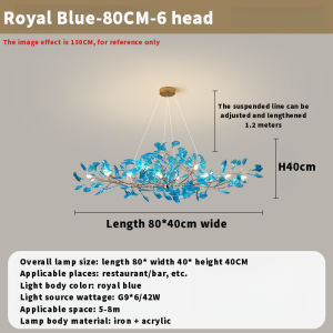 Light Luxury Branch-Shaped Chandelier Ginkgo Leaf Decoration Style Double-Style Floor Villa Dining Room Light Living Room Light LED Light