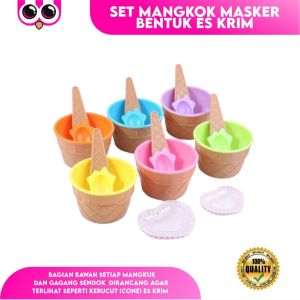 [ ICE CREAM ] SET MANGKOK MASKER BENTUK ES KRIM / ICE CREAM BOWL WITH SPOON