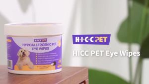 HICC  Hypoallergenic Eye  (100pcs) - Gentle Tear Stain Remover for Cats & Dogs Cleans Crust & Discharge
