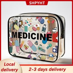 [COD] SHPYHT Local delivery Ship within 24 hours Medicine Cosmetic Bag Women Large Capacity Travel Organizer Easy Wipe Clean Toiletry Pouch Daily Use Trip Toiletry Travel Bag