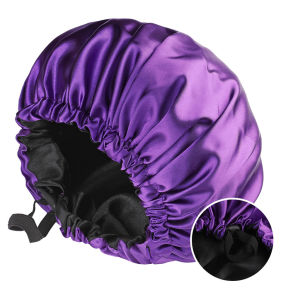 Womens Chemotherapy Cap Adjustable Double Layer Satin Cap Offers Beauty Salon Fashion Sleeping Cap