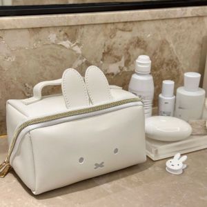 Kawaii Miffy Rabbit Hand Makeup Bag Multi-functional Portable Toiletry Storage Bag Christmas Gift for Girls