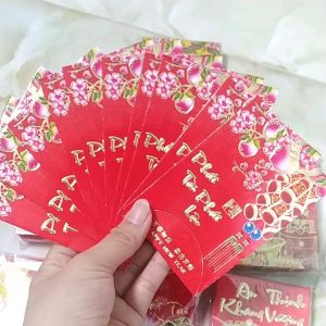 COMBO 10 BAO LÌ XÌ NHỎ NHŨ VÀNG SIÊU ĐẸP KT 6.5X9.5CM