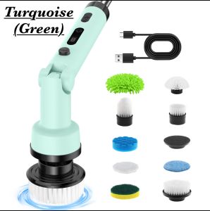 [SG LOCAL STOCK] 9-In-1 Portable Cordless Multi-functional Angled Electronic Spin Cleaner