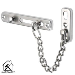 1-Pack Chain Door Guard LockDoor Chain Locks with Safety Spring Anti-Theft Press LatchStainless Steel Gate Latches