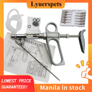 2ML Livestock Syringe Animal Injector with Injection Needle Continuous Dosage Syringe for Poultry Pig Cattles