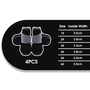 Hamshmoc giày cho chó chống trượt đàn hồi thoáng khí đóng cửa có thể điều chỉnh chiều rộng chân cho sử dụng ngoài trời