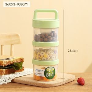KENJE Leak-proof Yogurt Salad Cups Multi-layer Reusable Food Storage Bento Box Creative with Lid Spoon Fruit Salad Cup Office Lunch