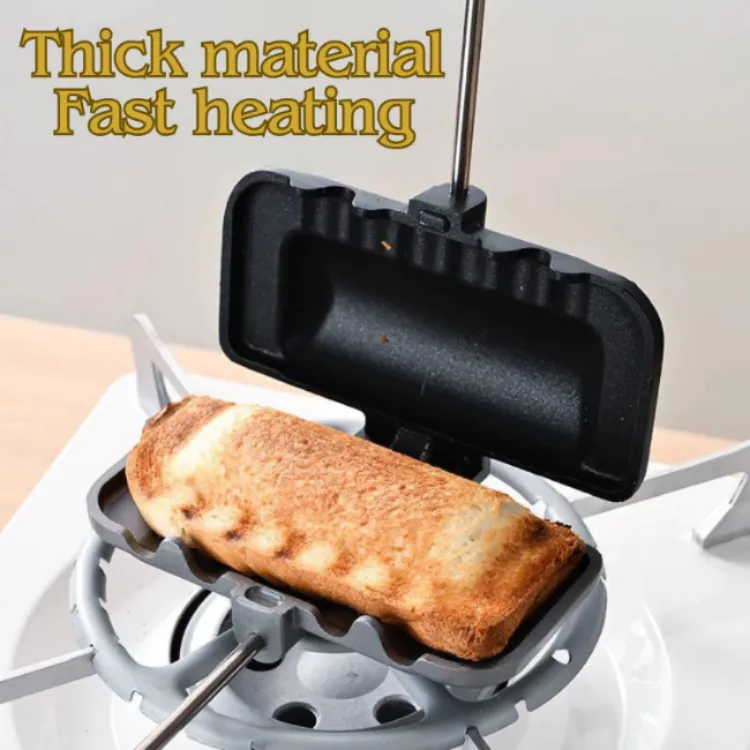 Top Seller DUAL SIDED SANDWICH WAFFLE MAKER PAN 2in1 Detachable  Portable Toasted Sandwich Maker Non Stick Double Sided Grilled Sandwich  Press W/