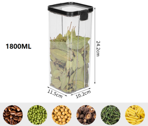Ready Stock - Food Storage Container with Lids BPA Free Clear Kitchen and Pantry Organization Plastic Canister