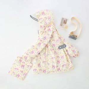 Baby Lightweight Raincoat Kids Full Body Cartoon Pattern Hooded Rainwear Waterproof Poncho for Children Boys Girls㏇0712