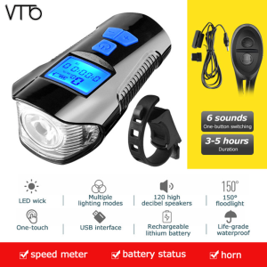 VTTO LED Flashlight Lantern 5 Mode USB Bike Light Rechargeable Bicycle Front Light Lamp Bike Headlight
