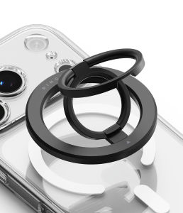 RINGKE® DUAL MAGNETIC SMART RING Multi Function Tri-Fold Kickstand Super Slim Pocket Fit 360˚ Rotation Zinc Alloy Grip S