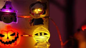 Halloween String Lights Decorations 9.8FT 20 LED Halloween Fairy Lights Battery Operated (Not Included) with Timer Function and 8 Flashing Modes Cute Booday Lights 2025 Home Indoor Decor