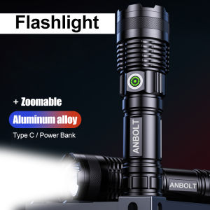 Portable Flashlight LED Torchlight Telescopic Focus Flashlight Rechargeable Flashlight Outdoor Waterproof Flashlight for Hiking Camping